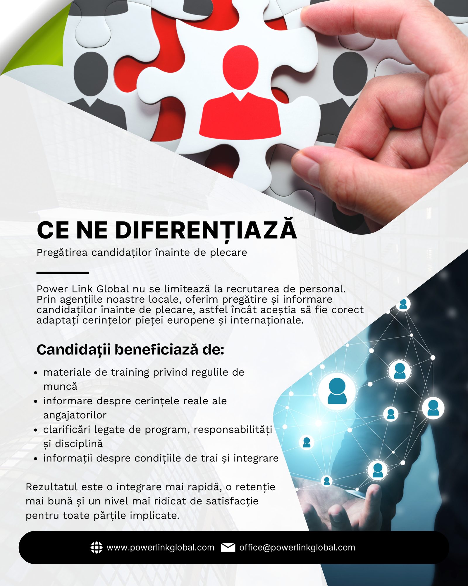 Ce ne diferențiază - imagine din broșură