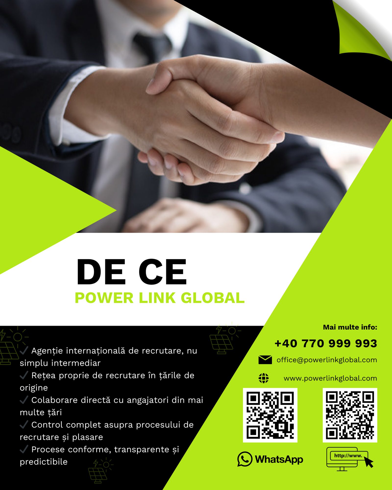 De ce Power Link Global - imagine din broșură